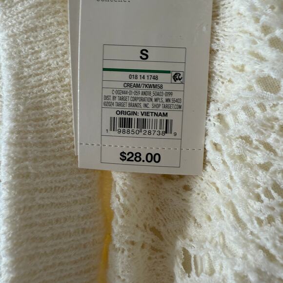 NWT a new day Cream Crochet Skirt - lined - S - Picture 11 of 12